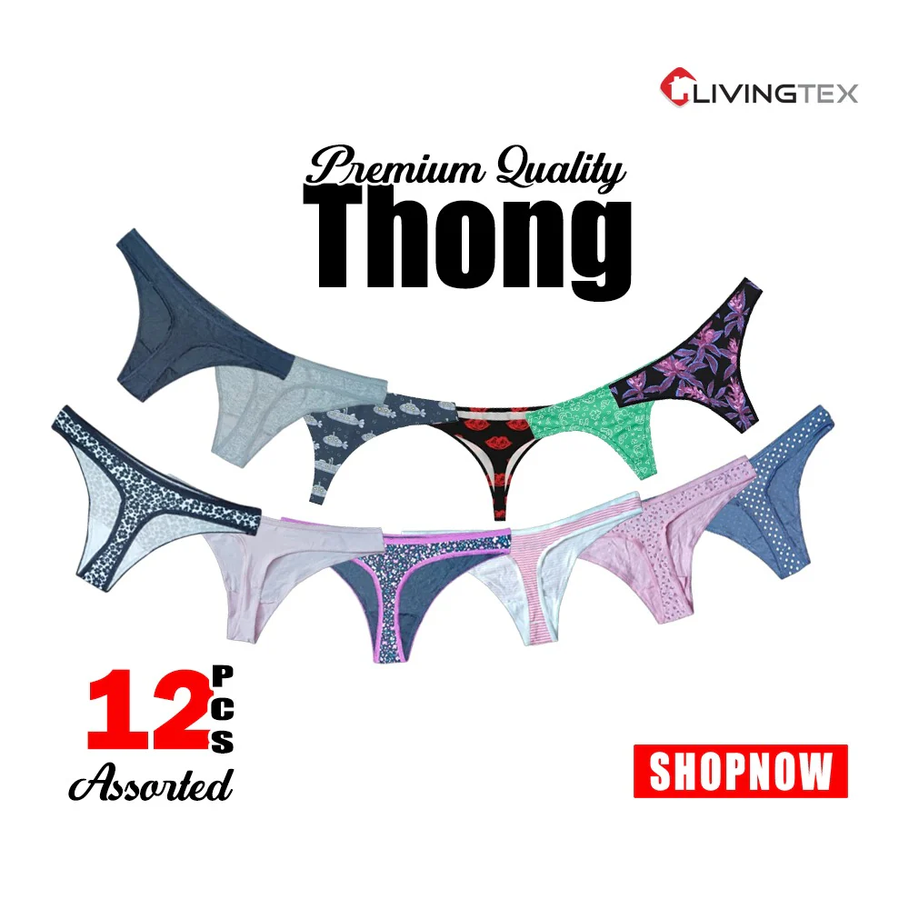 12 PCS LADIES UNDERWEAR THONG