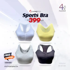 4 PC’s Assorted/ Random Color Sports Bra