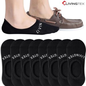 NO SHOW SOCKS 4 PAIR ( BLACK )